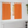 Image de vidaXL Rideaux occultants avec anneaux 2 pcs Orange vif 140 x 140 cm