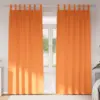 Image de vidaXL Rideaux occultants avec anneaux 2 pcs Orange vif 260 x 140 cm
