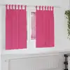 Image de vidaXL Rideaux occultants avec anneaux 2 pcs Rose vif 140 x 140 cm