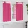 Image de vidaXL Rideaux occultants avec anneaux 2 pcs Rose vif 175 x 140 cm