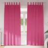 Image de vidaXL Rideaux occultants avec anneaux 2 pcs Rose vif 260 x 140 cm
