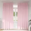 Image de vidaXL Rideaux occultants avec anneaux 2 pcs Rose bébé 260 x 140 cm