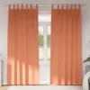 Image de vidaXL Rideaux occultants avec anneaux 2 pcs Couleur terre cuite
