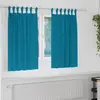 Image de vidaXL Rideaux occultants avec anneaux 2 pcs Turquoise 140 x 140 cm