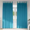Image de vidaXL Rideaux occultants avec anneaux 2 pcs Turquoise 260 x 140 cm