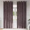 Image de vidaXL Rideaux en velours 2 pcs Marron 245 x 140 cm Velours