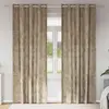 Image de vidaXL Rideaux en velours 2 pcs Champagne 225 x 140 cm Velours