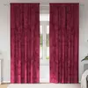 Image de vidaXL Rideaux en velours 2 pcs Rouge bordeaux 245 x 140 cm Velours