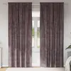 Image de vidaXL Rideaux en velours 2 pcs Marron 260 x 140 cm Velours