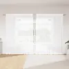 Image de vidaXL Rideau en Dentelle Floral Blanc 200 x 300 cm Polyester