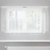 Image de vidaXL Rideau en Dentelle avec des rideaux Blanc 80 x 150 cm Polyester