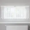 Image de vidaXL Rideau en Dentelle avec des rideaux Blanc 80 x 200 cm Polyester