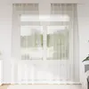 Image de vidaXL Rideau en Voile 2 pcs Crème 245 x 140 cm Polyester