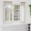 Image de vidaXL Rideau en Voile 2 pcs Couleur sable 175 x 140 cm Polyester