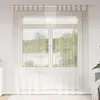 Image de vidaXL Rideau en Voile 2 pcs Couleur sable 245 x 140 cm Polyester