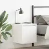 Image de vidaXL Tables de chevet murales 2 pcs blanc 38x34x40 cm
