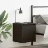 Image de vidaXL Table de chevet murale noir 38x34x40 cm