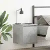 Image de vidaXL Table de chevet murale gris béton 38x34x40 cm
