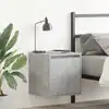 Image de vidaXL Tables de chevet murales 2 pcs gris béton 38x34x40 cm
