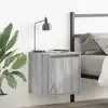 Image de vidaXL Tables de chevet murales 2 pcs sonoma gris 38x34x40 cm