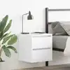 Image de vidaXL Table de chevet murale blanc 38x34x40 cm