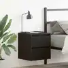 Image de vidaXL Table de chevet murale chêne noir 38x34x40 cm