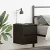 Image de vidaXL Tables de chevet murales 2 pcs chêne noir 38x34x40 cm