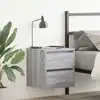 Image de vidaXL Table de chevet murale sonoma gris 38x34x40 cm