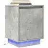 Image de vidaXL Table de chevet avec lumières LED gris béton 38x34x50 cm