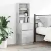 Image de vidaXL Table de chevet gris béton 39x35x125 cm bois d’ingénierie