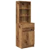 Image de vidaXL Table de chevet vieux bois 39x35x125 cm bois d’ingénierie