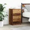 Image de vidaXL Tables de chevet avec 3 tiroirs 2 pcs vieux bois 39x35x65 cm