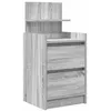Image de vidaXL Nachtkastje met 2 lades 38x34x80 cm grijs sonoma eikenkleurig