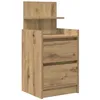 Image de vidaXL Table de chevet avec 2 tiroirs chêne artisanal 38x34x80 cm