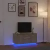 Image de vidaXL Meuble TV avec lumières LED chêne sonoma 100x41x50 cm