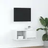 Image de vidaXL Meuble TV blanc 60x31x25,5 cm bois d'ingénierie