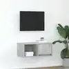 Image de vidaXL Meuble TV gris béton 60x31x25,5 cm bois d'ingénierie