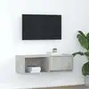 Image de vidaXL Meuble TV gris béton 80x31x25,5 cm bois d'ingénierie