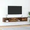 Image de vidaXL Meubles TV 2 pcs chêne fumé 80x31x25,5 cm bois d'ingénierie