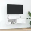 Image de vidaXL Meuble TV blanc 100x31x25,5 cm bois d'ingénierie