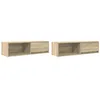 Image de vidaXL Tv-meubelen 2 st 100x31x25,5cm bewerkt hout sonoma eikenkleurig