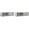 Image de vidaXL Tv-meubelen 2 st 100x31x25,5 cm bewerkt hout betongrijs