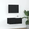 Image de vidaXL Meuble TV chêne noir 60x31x25,5 cm bois d'ingénierie