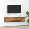 Image de vidaXL Meubles TV 2 pcs vieux bois 60x31x25,5 cm bois d'ingénierie