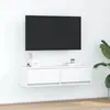 Image de vidaXL Meuble TV Blanc 100 x 31 x 25,5 cm Bois d'ingénierie