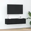 Image de vidaXL Meuble TV Chêne noir 100 x 31 x 25,5 cm Bois d'ingénierie