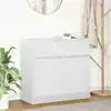 Image de vidaXL Buffet avec tiroir blanc 80x34x76 cm bois d'ingénierie