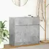 Image de vidaXL Buffet avec tiroir gris béton 80x34x76 cm bois d'ingénierie