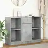 Image de vidaXL Buffet avec tiroir gris béton 101x35x76 cm bois d'ingénierie