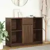 Image de vidaXL Buffet avec tiroir chêne brun 101x35x76 cm bois d'ingénierie